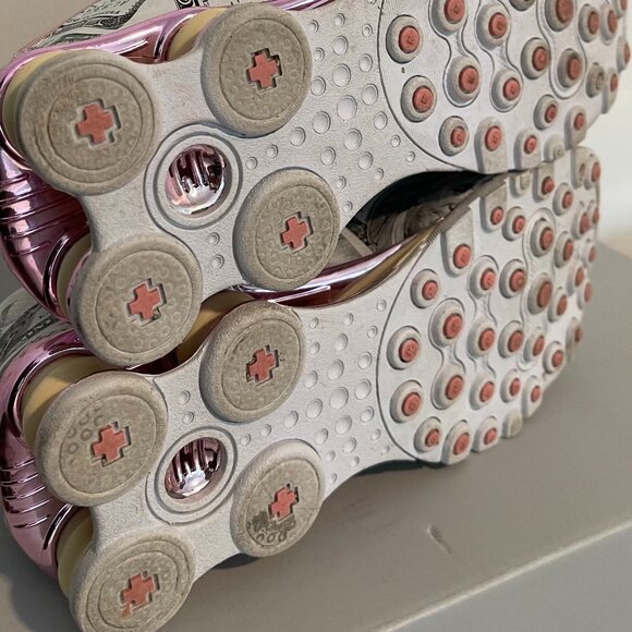 Rare PINK Nike Shox USA Money $100 Bill Sneakers – Size 7 - Picture 8 of 9